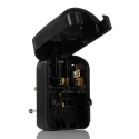 PowerConnections Mains Connector Converter Europe to UK, 240V, 13A, Type F Schuko to Type G British 3-Pin SCP3-B-13A