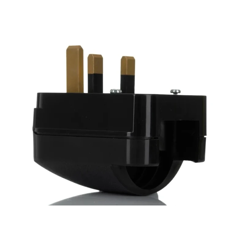 PowerConnections Mains Connector Converter Europe to UK, 240V, 13A, Type F Schuko to Type G British 3-Pin SCP3-B-13A