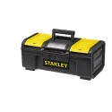 Stanley 2 Drawer Plastic Tool Box Black Yellow 218 mm Height 410 mm Width 410 mm 1-79-216