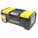 Stanley 2 Drawer Plastic Tool Box Black Yellow 218 mm Height 410 mm Width 410 mm 1-79-216