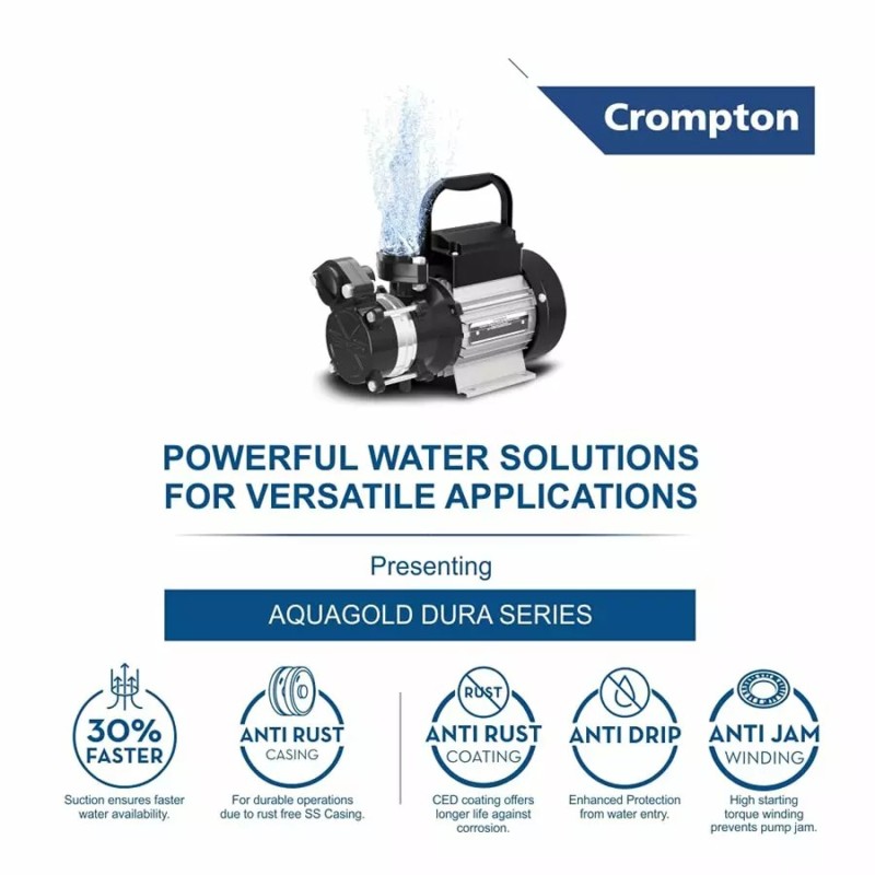 Buy Crompton 0.5 HP 0.37KW Self Priming Pump Mini Masterplus-II