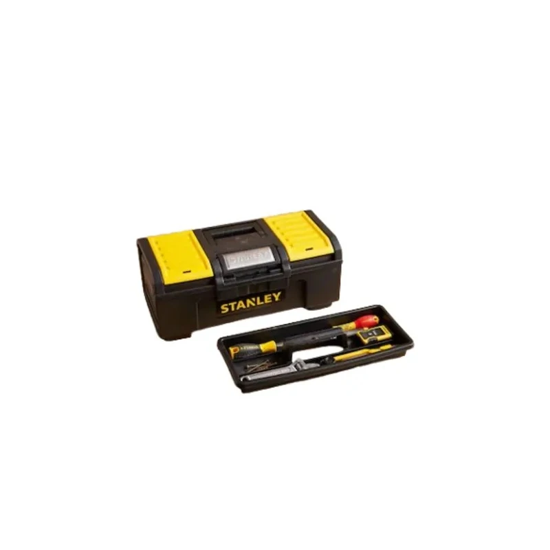 Stanley 2 Drawer Plastic Tool Box Black Yellow 218 mm Height 410 mm Width 410 mm 1-79-216