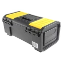 Stanley 2 Drawer Plastic Tool Box Black Yellow 218 mm Height 410 mm Width 410 mm 1-79-216