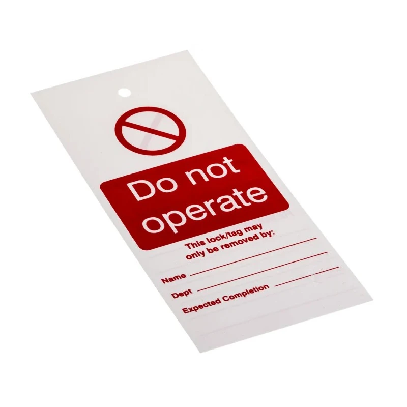 RS PRO Industrial Polyvinyl Chloride Do Not Operate Lockout Tag 160mm x 75mm 792-4509