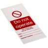RS PRO Industrial Polyvinyl Chloride Do Not Operate Lockout Tag 160mm x 75mm 792-4509