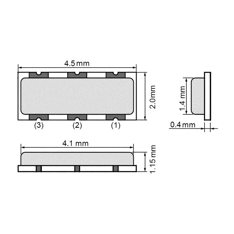 Murata Ceramic Resonator 6 MHz Shear Mode 39 pF Load Capacitance 3-Pin Surface Mount 1.15mm Height 2mm Width CSTCR6M00G53-R0