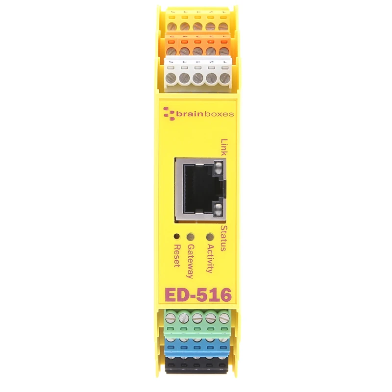 Brainboxes 100Mbps Ethernet Media Converter 100 BaseTX Half Duplex ED-516