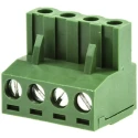 RS PRO Pluggable Terminal Block 4-Contact 5.08 mm Pitch 1 Row 300V 16A Screw Connection 790-0708