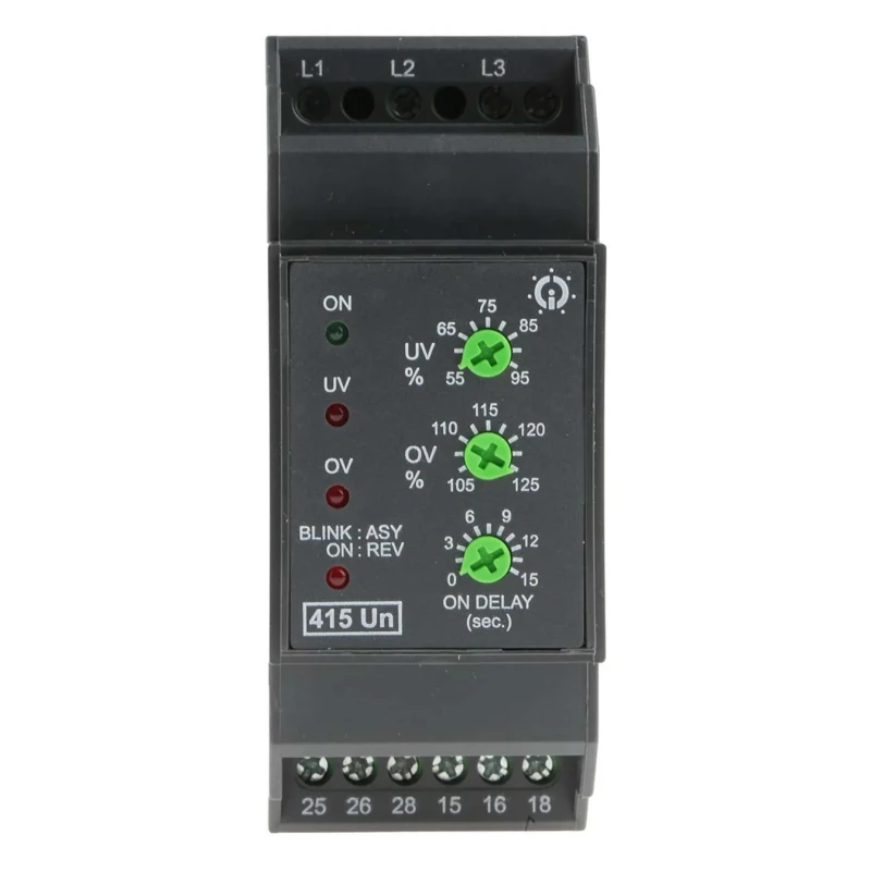 GIC Monitoring Relay 3 Phase DPDT DIN Rail 415V ac MG53BH