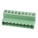 RS PRO Pluggable Terminal Block 9-Contact 5.08 mm Pitch 1 Row 300V Current 12A Polyamide Housing 790-0821
