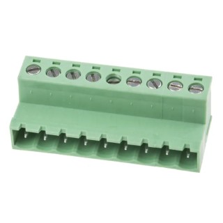 RS PRO Pluggable Terminal Block 9-Contact 5.08 mm Pitch 1 Row 300V Current 12A Polyamide Housing 790-0821