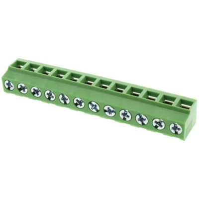 RS PRO PCB Terminal Block 12-Contact, 5.08 mm Pitch, 1 Row, 16A, 300V, Polyamide Housing 790-1095