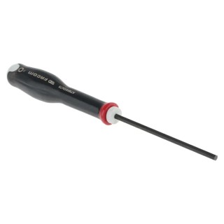 Facom Standard Hexagon Screwdriver 3 mm Tip, 75 mm Blade, 169 mm Overall Length ATWHH3X75