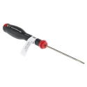 Facom Slotted Screwdriver with 75 mm Blade Length, 169 mm Overall Length, Bi-Material Handle, Silicon Carbon Blade AT2.5X75