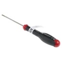 Facom Slotted Screwdriver with 75 mm Blade Length, 169 mm Overall Length, Bi-Material Handle, Silicon Carbon Blade AT2.5X75