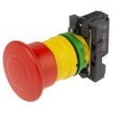 Schneider Electric Harmony Series Pull Release Emergency Stop Push Button, Panel Mount, 22 mm Cutout, 1 NC, IP66 XB5AT842
