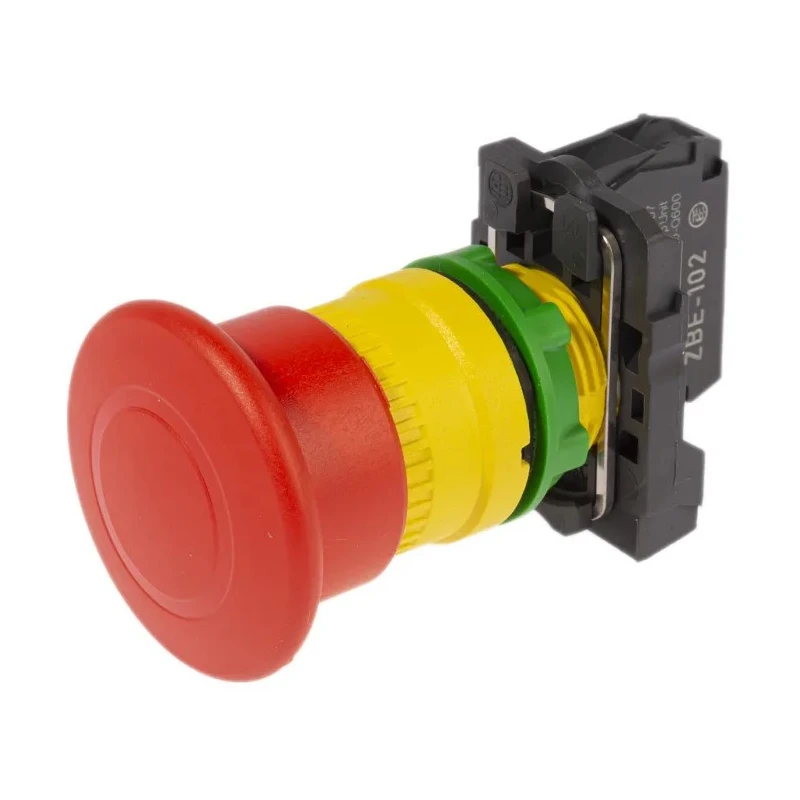 Schneider Electric Harmony Series Pull Release Emergency Stop Push Button, Panel Mount, 22 mm Cutout, 1 NC, IP66 XB5AT842