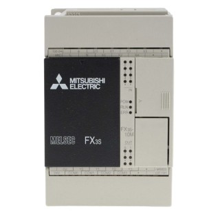 Mitsubishi Electric FX3S Series PLC CPU 6-Input DC Input 4 Relay and Transistor Outputs