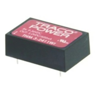 TRACOPOWER THM 3WI DC/DC Converter, 5V DC Output, 600 mA, 9V DC Max Input, 4.5V Min Input, 3W Power, DIP-24 PCB THM 3-0511WI