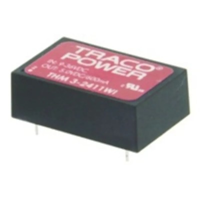 TRACOPOWER THM 3WI DC/DC Converter, 5V DC Output, 600 mA, 9V DC Max Input, 4.5V Min Input, 3W Power, DIP-24 PCB THM 3-0511WI