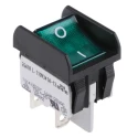 APEM Illuminated DPST On-Off On-Off Rocker Switch Panel Green Actuator 16A 250V AC 2600 Series 2641LP/2A23321L110V3