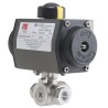 RS PRO Pneumatic Actuated 3 Way Ball Valve 1000 psi 1/2 in Model 799-8777