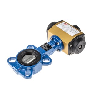 RS PRO Pneumatic Actuated Butterfly Valve Wafer Pattern 2 in Pipe Size 16 Bar 799-8799
