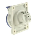 Scame Heavy Duty Power Connector Blue 16A 230V Panel Mount Angled IP44 Optima IP44