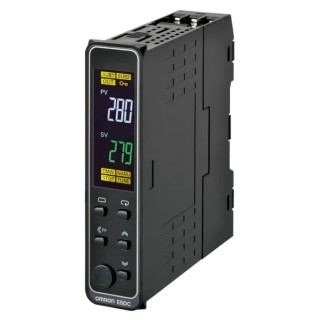 Omron DIN Rail PID Temperature Controller 4 Input, 2 Output SSR, Solid State Relay, Logic 240V ac On-Off E5DC