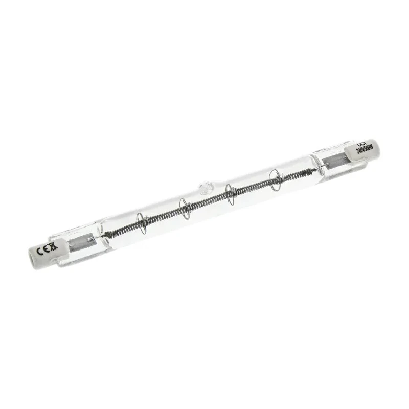 RS PRO 500 W R7S Infrared (IR) Heat Lamp 118 mm Diameter 10 mm Quartz Clear Tube 230V 796-0312