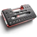 Facom 21-Piece 1/2 in Drive 6 Point Socket Set with Extendable Pear Head Ratchet SXL.DBOX1PB