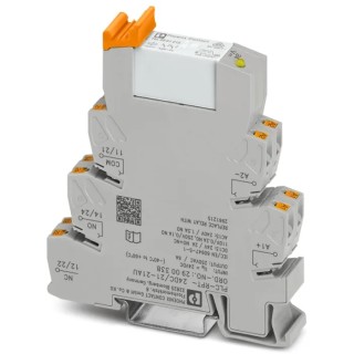 Phoenix Contact Interface Relay Module, DIN Rail Mount, 24V DC Coil, DPDT Contact, 18mA Coil Current, Model 2900338