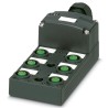 Phoenix Contact SACB Series Sensor Box 6 Port M12, Spring Cage Connection, 120V, Polybutylene Terephthalate Housing 1452945