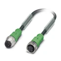 Phoenix Contact Sensor Actuator Cable Male 3 way M12 to Female 3 way M12, PUR Jacket, 1 m 1698084