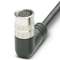 Phoenix Contact Sensor Actuator Cable Female 14 Way Right Angle to 14 Way Unterminated, 5 m, Black PUR PVC Jacket 30V 1693746
