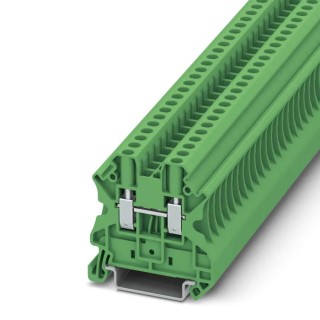 Phoenix Contact Feed Through Terminal Block Green, 4mm² Cable CSA, 1-Level, Screw Termination, 1kV, 32A Current 3045156