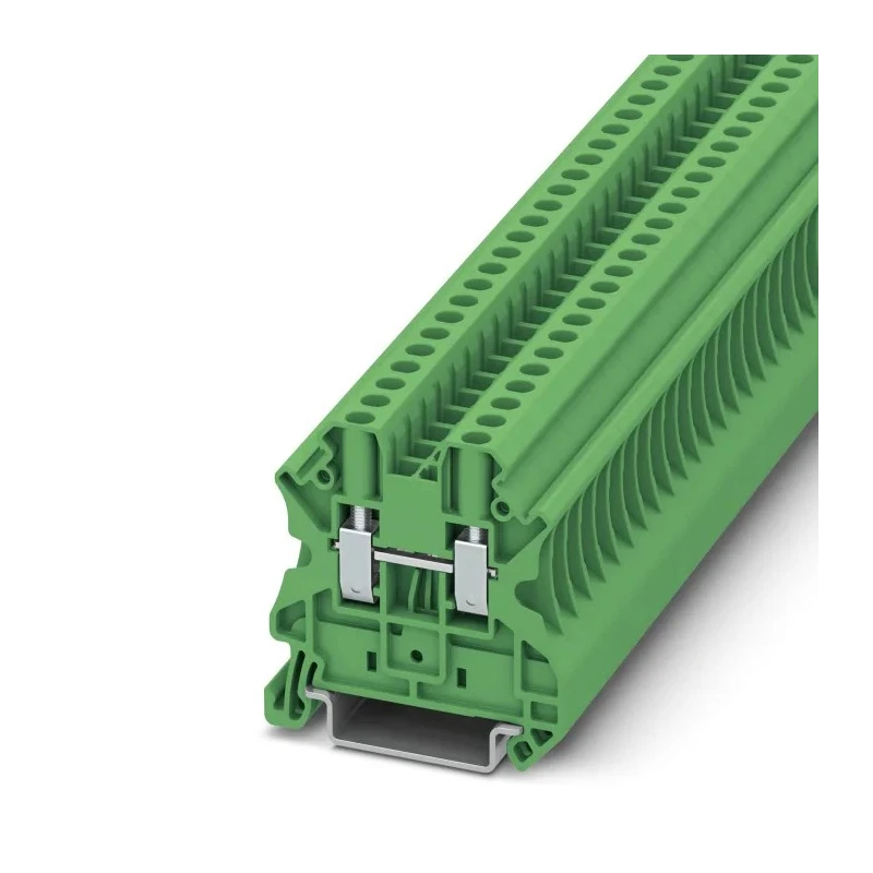 Phoenix Contact Feed Through Terminal Block Green, 4mm² Cable CSA, 1-Level, Screw Termination, 1kV, 32A Current 3045156