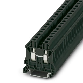 Phoenix Contact UT 6 BK Series Feed Through Terminal Block Black, 6mm² Cable CSA, 1-Level, Screw Termination 3045208