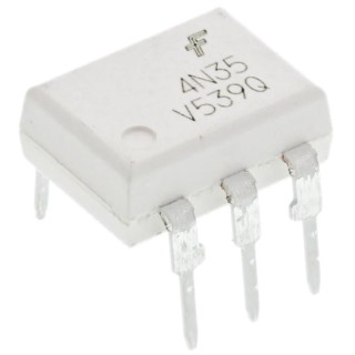 onsemi DC Input Optocoupler Through Hole 6-Pin DIP, Transistor Output, 1 Channel, 1.5V Forward Voltage 4N35VM