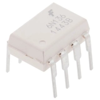 onsemi DC Input Optocoupler Through Hole Mount 8-Pin MDIP Package Transistor Output 50mA Input Current 6N136M