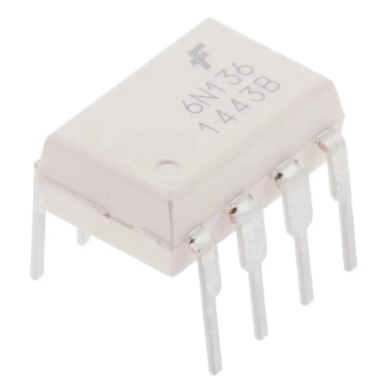 onsemi DC Input Optocoupler Through Hole Mount 8-Pin MDIP Package Transistor Output 50mA Input Current 6N136M
