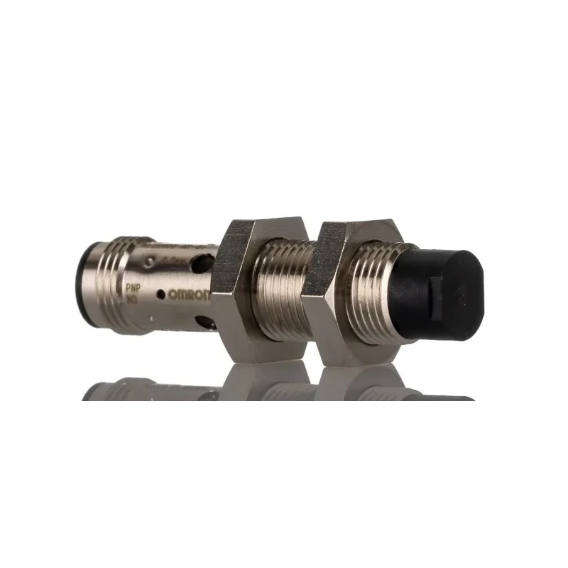 Omron Threaded Barrel Inductive Proximity Sensor M12 PNP 8mm Detection Range IP67 Brass Housing E2B-M12KN08-M1-B1