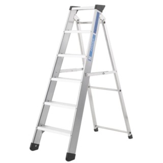 Zarges Aluminium 12 Steps Professional Step Ladder 2.6 m Open Length Model 49612