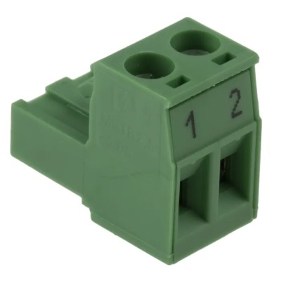 Phoenix Contact MSTB 2.5/2-5.08 Series Pluggable Terminal Block, 2-Contact, 5.08 mm Pitch, 1 Row, 250 V, Spring Cage 1758364