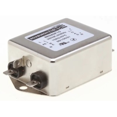Roxburgh EMC Single Phase 10A 250V AC 400Hz Chassis Mount RFI Filter RES60
