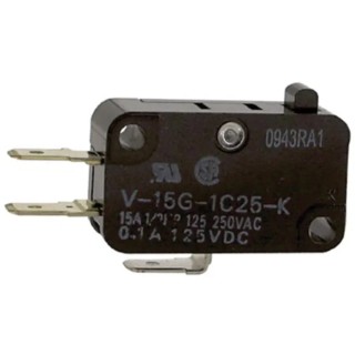 Omron Pin Plunger Micro Switch, Quick Connect Terminal, 15A Contact Current, SPCO, IP40, Model V-15G-1C25-K