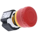 Idec XA Series Emergency Stop Push Button Panel Mount 16.2 mm Cutout 4PST Contact Configuration IP65 XA1E-BV304R