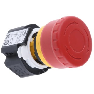 Idec XA Series Emergency Stop Push Button Panel Mount 16.2 mm Cutout 4PST Contact Configuration IP65 XA1E-BV304R