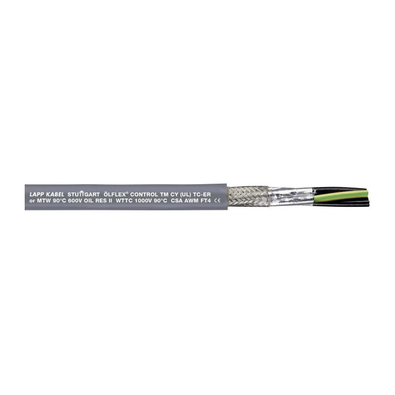 Lapp OLFLEX CONTROL TM Control Cable, 3 Cores 18 AWG, 50 m Length, Screened Stranded Bare Copper Conductors, Grey 281803CY