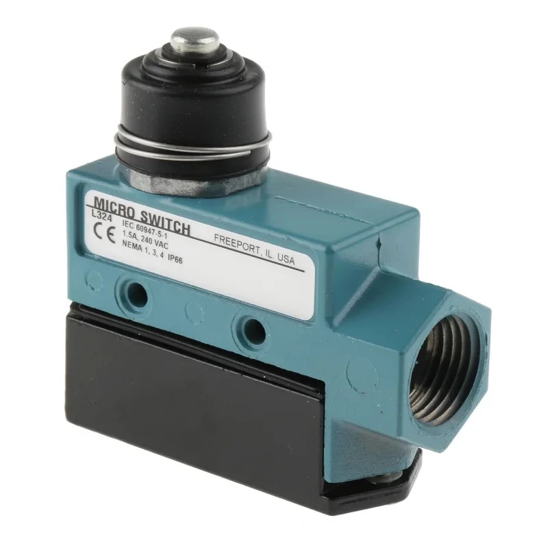 Honeywell Technologies BZE6 Series Pin Plunger Limit Switch SPDT IP66 Die Cast Zinc Housing 600V 